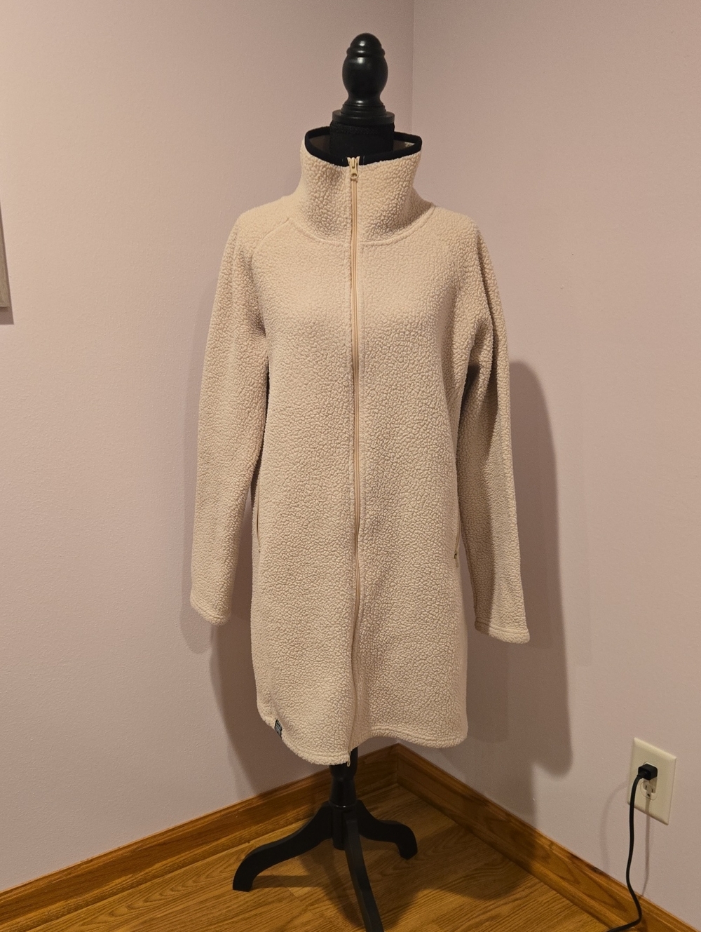 oiselle Cream Full-Zip Sherpa Coat